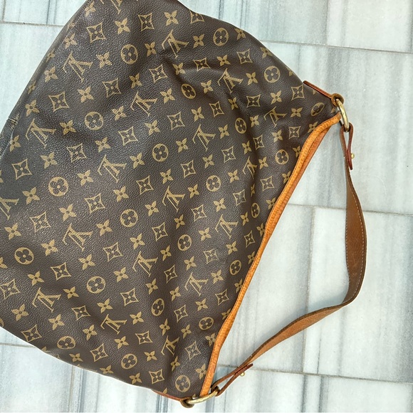 LOUIS VUITTON Delightful MM Monogram Canvas Shoulder Bag Brown - Picture 3 of 4